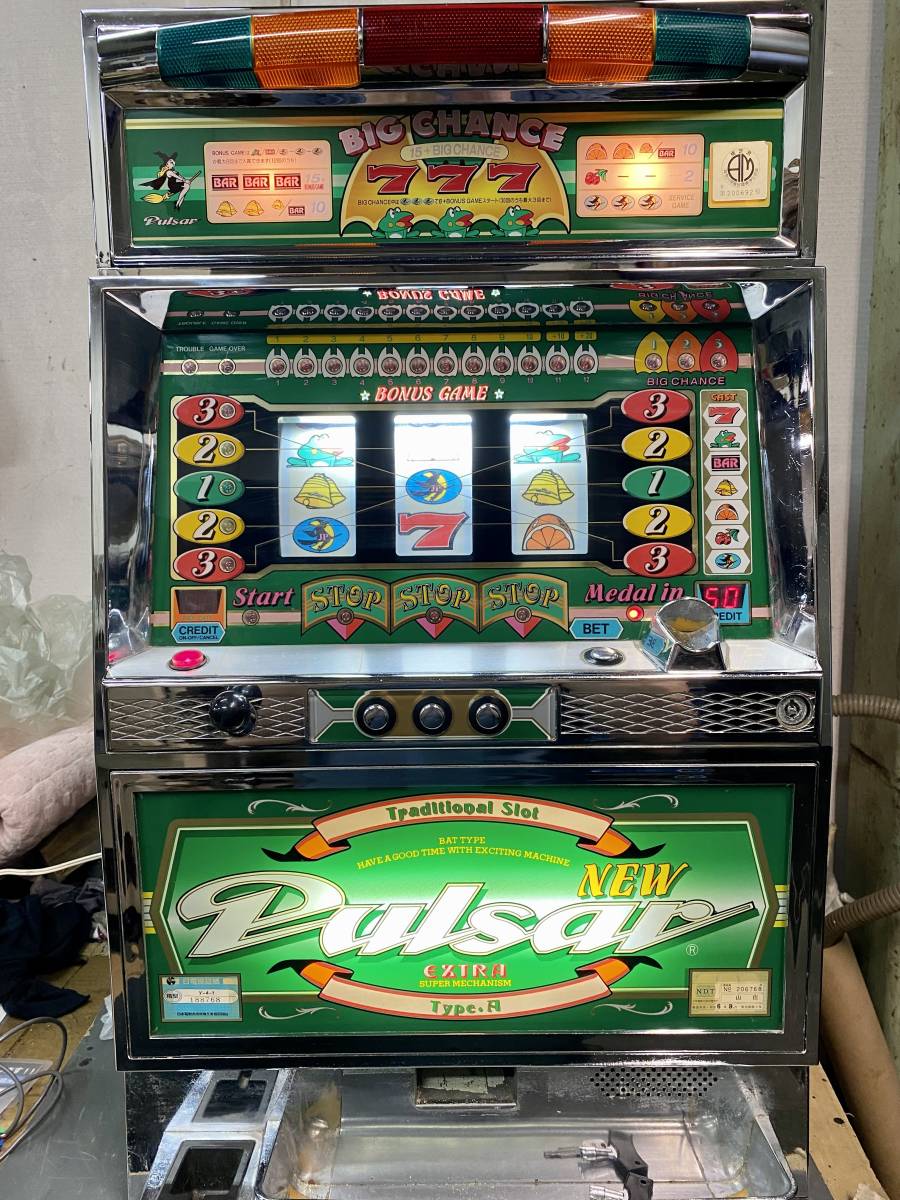 名機】初代ニューパルサー 4号機 山佐 ヤマサ パチスロ 正常動作品
