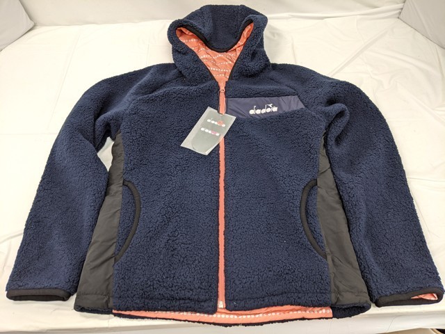 B04 テニスウエア ディアドラ DIADORA ネイビー W リバーシブルジャケット サイズL◆未使用