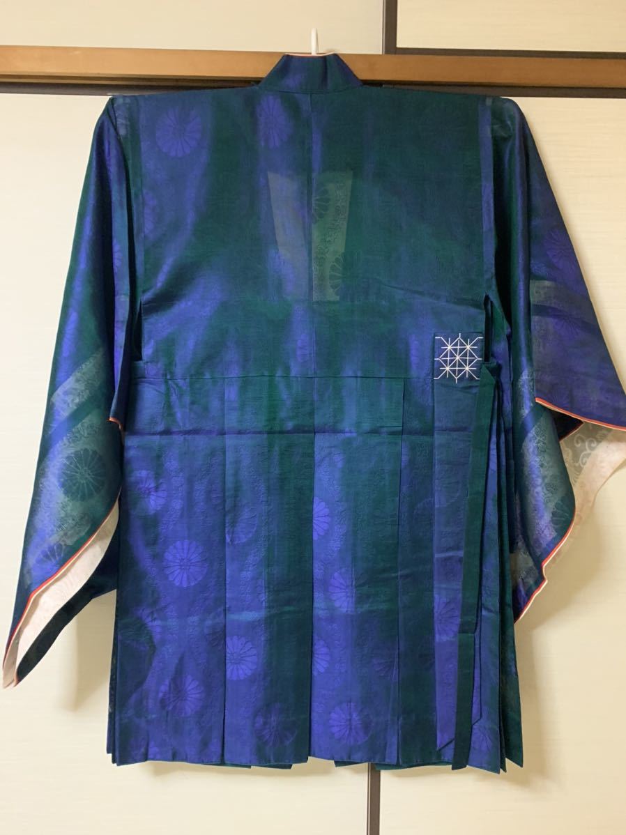 浄土宗 法衣 夏用 玉虫 葵立枠華頂菊文様 色衣松襲僧侶仏教仏具袈裟