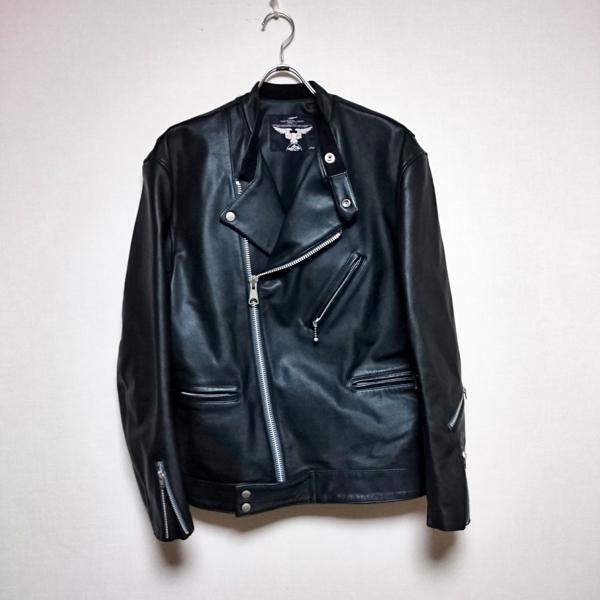 美品 NEIGHBORHOOD ダブルライダースJKT L ネイバーフッド