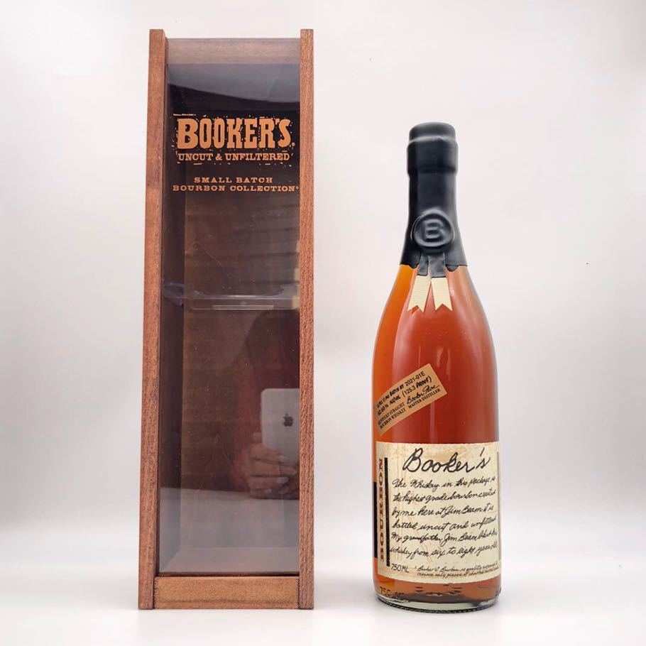 未開栓】 BOOKER'S ブッカーズ 2021年 バーボンウイスキー 箱付き 木箱
