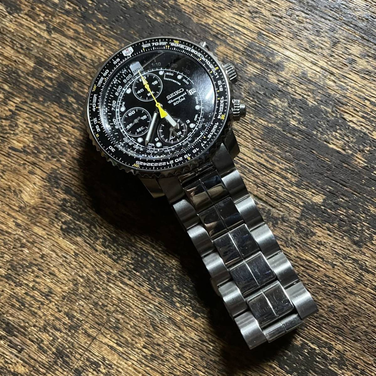 中古 セイコー パイロットクロノグラフ メンズ腕時計 SEIKO クロノ 
