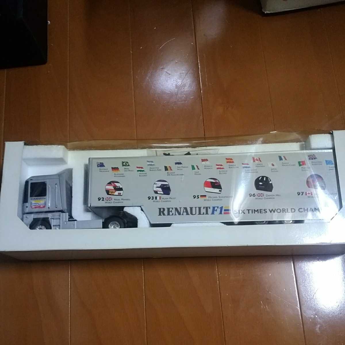 エリゴール 1/43 ルノー トランスポーター　WILLIAMS BENETTON ウィリアムズ ベネトン 1992 93 95 96 97 ワールド チャンピオン 箱難有り