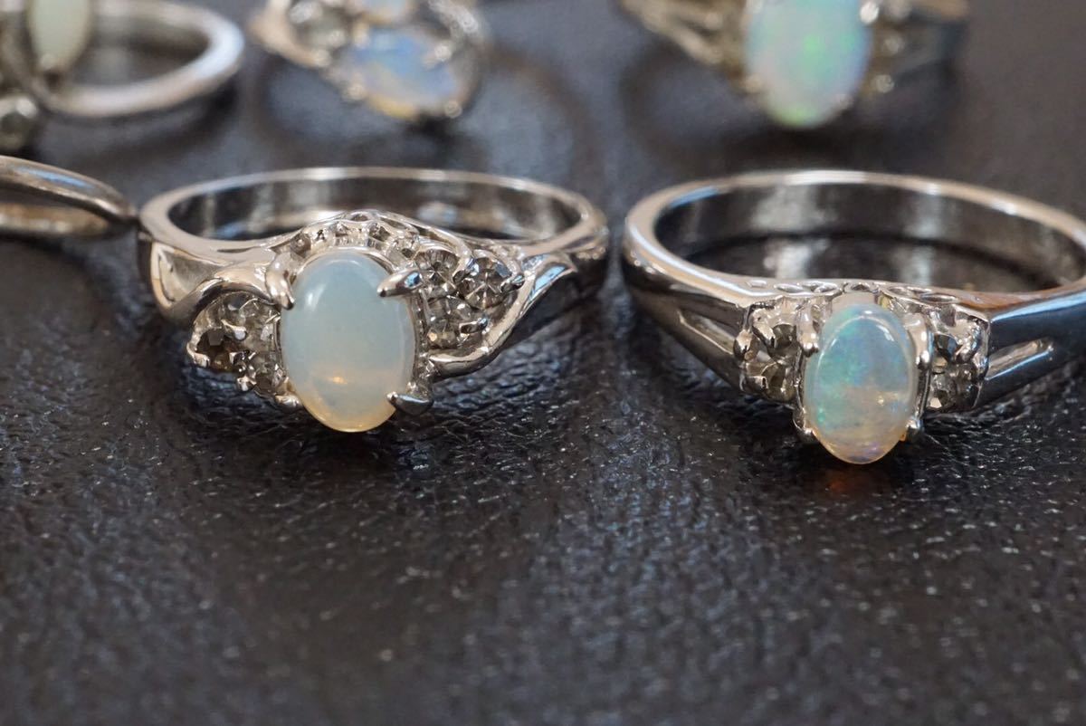 B831 オパール opal ヴィンテージ リング 指輪 6点セット アクセサリー 