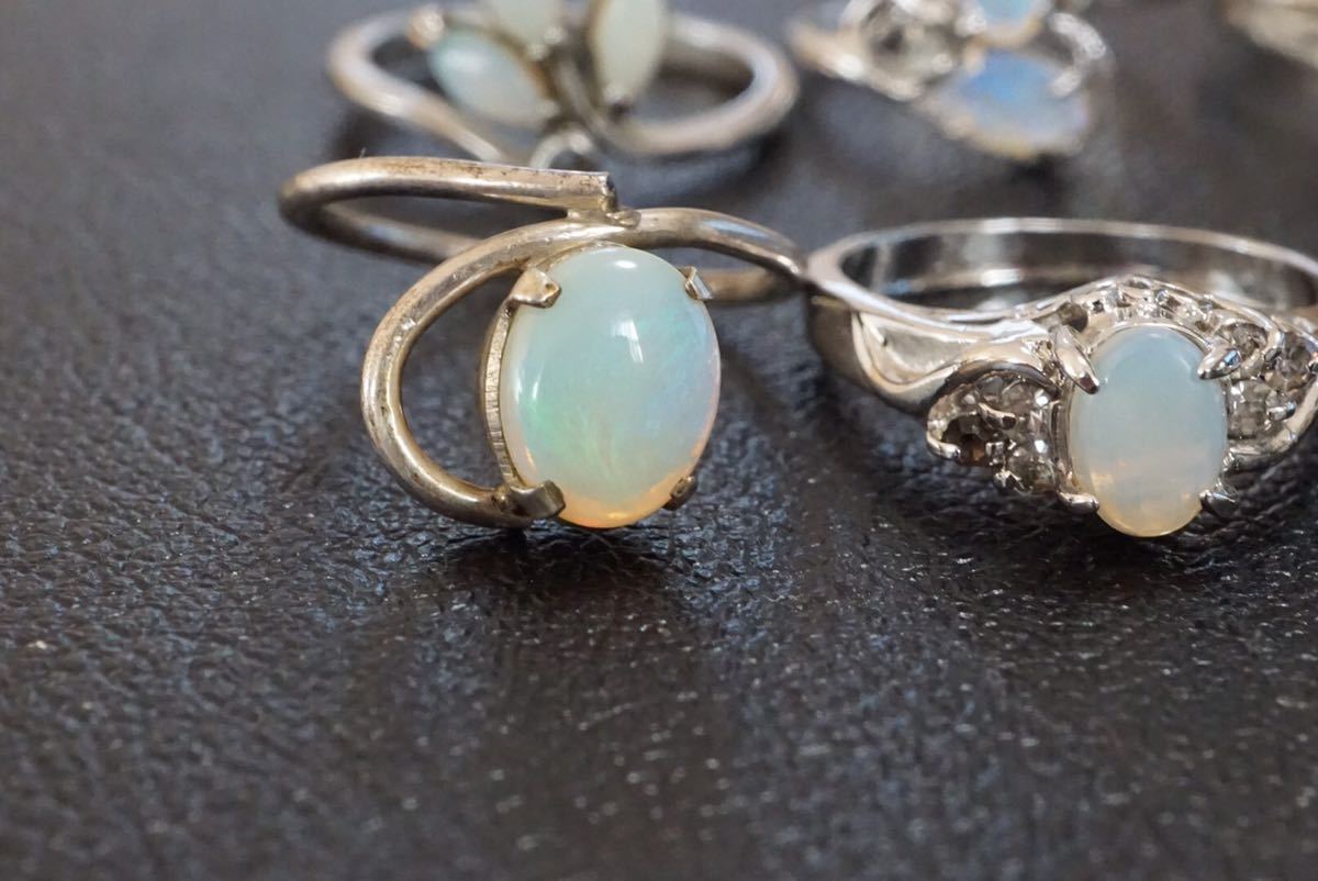 B831 オパール opal ヴィンテージ リング 指輪 6点セット アクセサリー 
