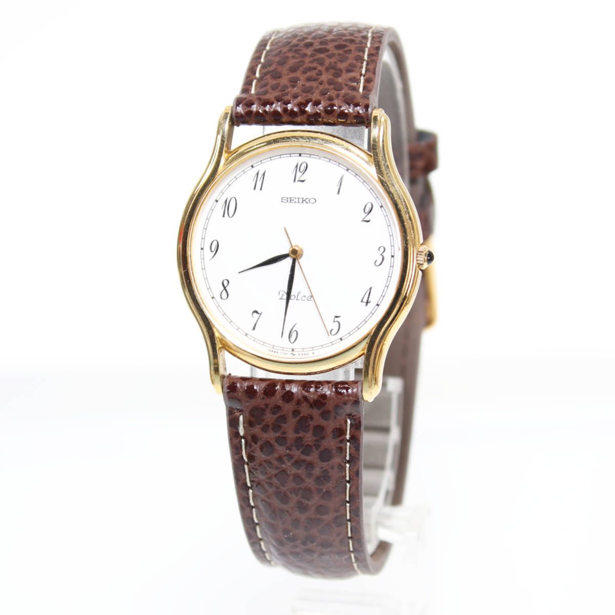 セイコー メンズ DOLCE 電池ベルト交換済み稼働品 SEIKO 稼働品 