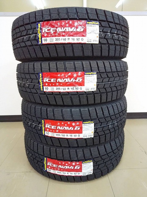  日本製スタッドレスタイヤ グッドイヤー アイスナビ6 ICENAVI6 205/60R16 20年製 4本セット 03(グッドイヤー)｜売買されたオークション情報、yahooの商品情報をアーカイブ公開 - オークファン 16インチ