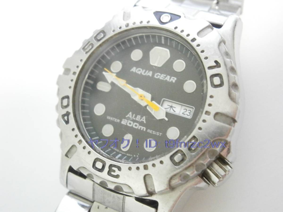 SEIKO セイコー ALBA アルバ AQUA GEAR アクアギア SCUBA 200m 