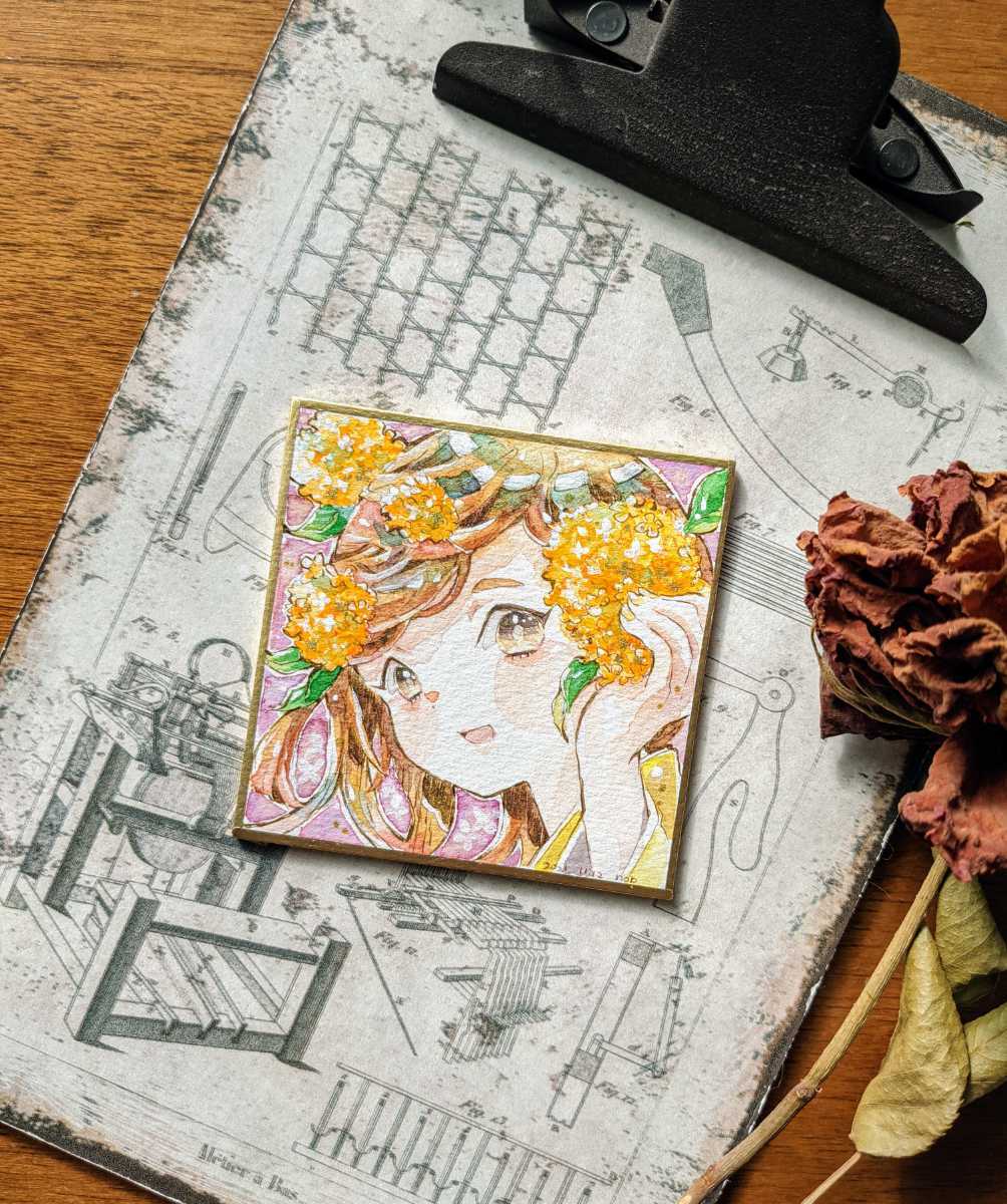 手描きイラスト 創作 オリジナル 秋の香る子 透明水彩 豆色紙 手描きイラスト 売買されたオークション情報 Yahooの商品情報をアーカイブ公開 オークファン Aucfan Com