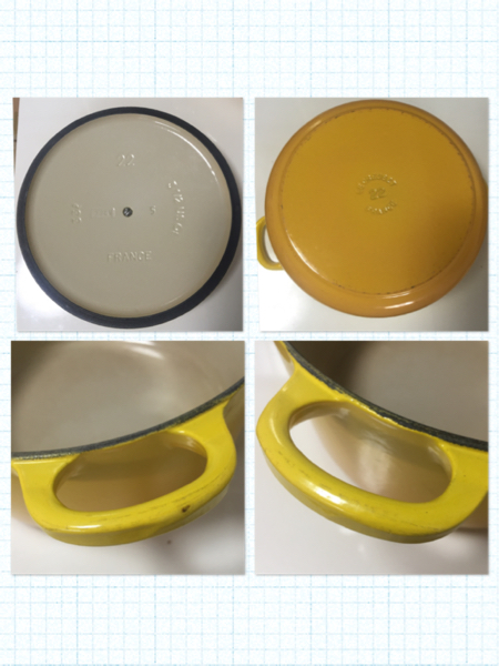 ☆ル クルーゼ 22cm USED ディジョン イエロー☆ ルクルーゼ ココット