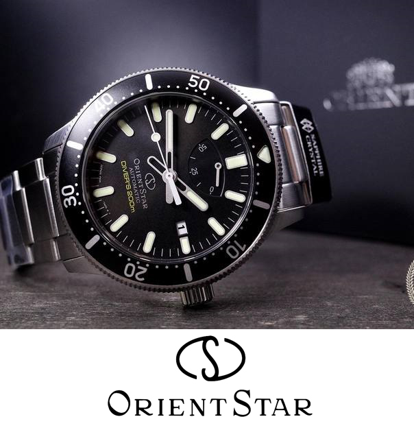 【1円新品正規品】オリエントスターORIENT STARスポーツアウトドアキャンプ【200m空気潜水用防水】自動巻きメンズダイバー腕時計ブラック ダイバー オリエントスター ORIENT チタン製ダイバーズやオーロライメージのセミスケルトンなど 国産時計\u201cオリエントスター\u201d新作人気のニュアンスカラーなど、自社製 Star
