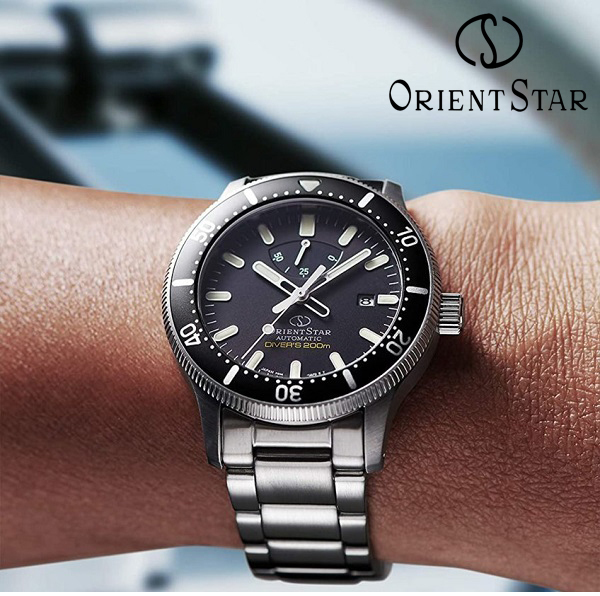 【1円新品正規品】オリエントスターORIENT STARスポーツアウトドアキャンプ【200m空気潜水用防水】自動巻きメンズダイバー腕時計ブラック ダイバー オリエントスター ORIENT チタン製ダイバーズやオーロライメージのセミスケルトンなど 国産時計\u201cオリエントスター\u201d新作人気のニュアンスカラーなど、自社製 Star