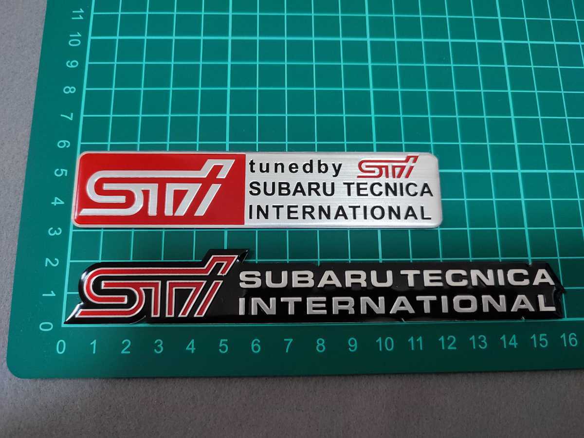 STI アルミ製 エンブレム 2枚セット□フォレスター レガシィB4 