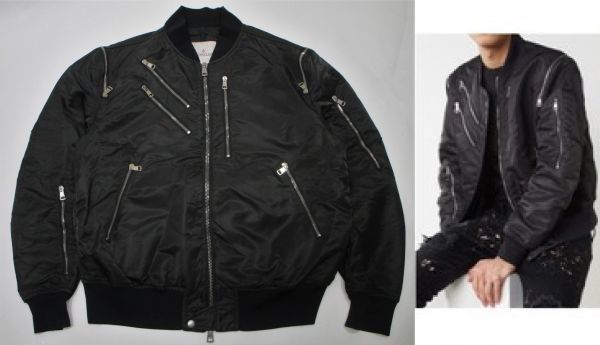 1円～ 良品 MONCLER モンクレール ANTHEOR マルチジップポケット MA-1 