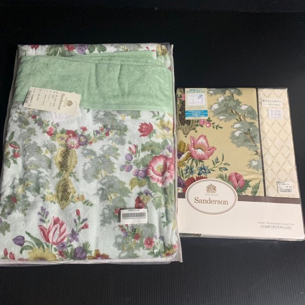 寝具 【未使用】Sanderson 敷きふとん、掛けふとんカバー SL 2枚セット