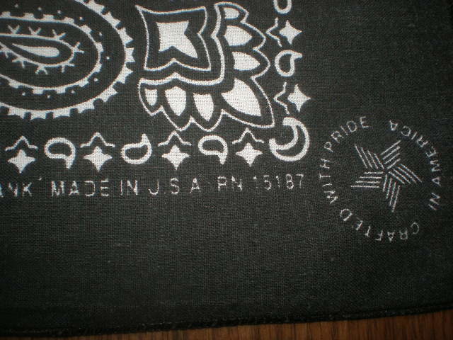 vintage bandana 希少 黒 ブラック ビンテージ バンダナ ヴィンテージ 