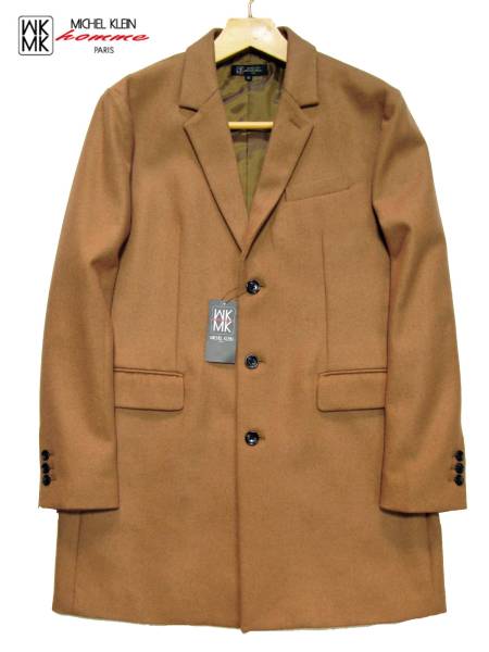 ★新品・MICHEL KLEIN HOMME・チェスターコート camel/５１★