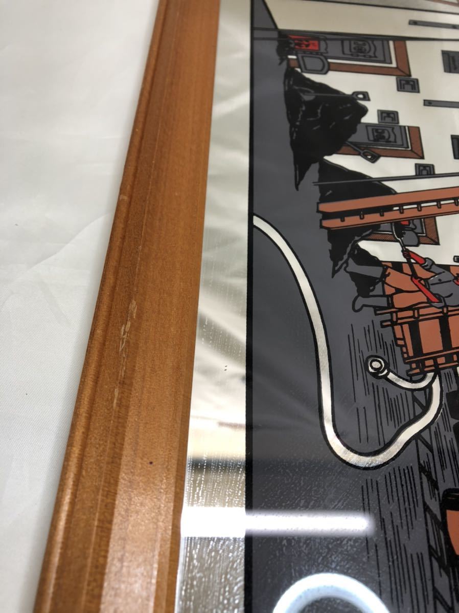 ニッカウイスキー 蒸溜工場 パブミラーあ⁄木版画家 奥山儀八郎 逆文字