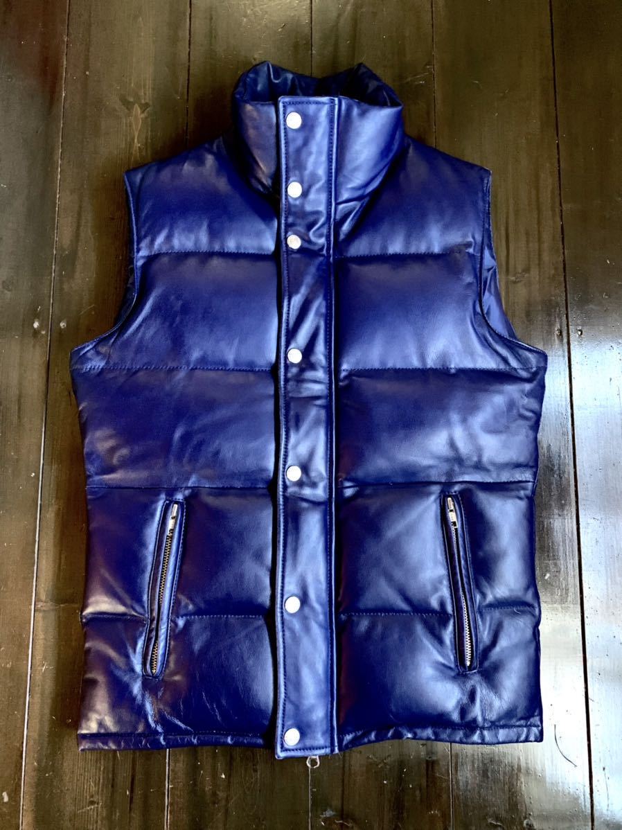 美品 美色ブルー 正規品 ユナイテッドアローズ nillsleathers（羊革