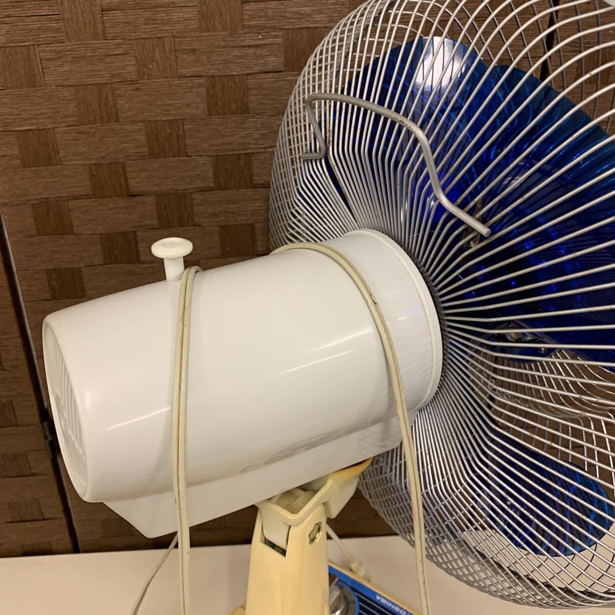 SF8 TOSHIBA 東芝 扇風機 昭和レトロ ブルー 青色 D 30D49 Toshiba・東芝・扇風機・D-30AM・レトロ家電・昭和レトロ・No.230708