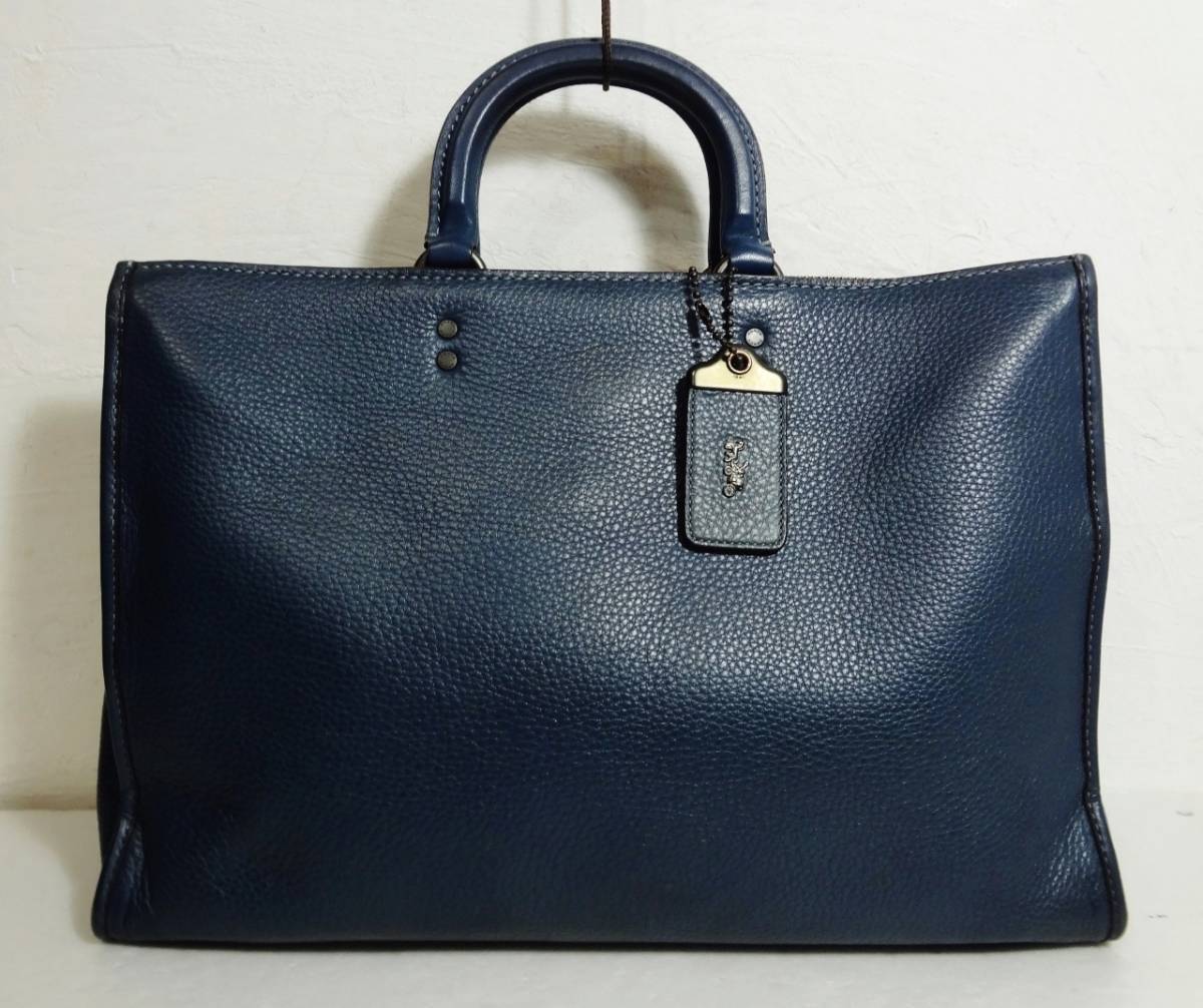 即決☆COACH☆オールレザービジネスバッグ コーチ メンズ 黒