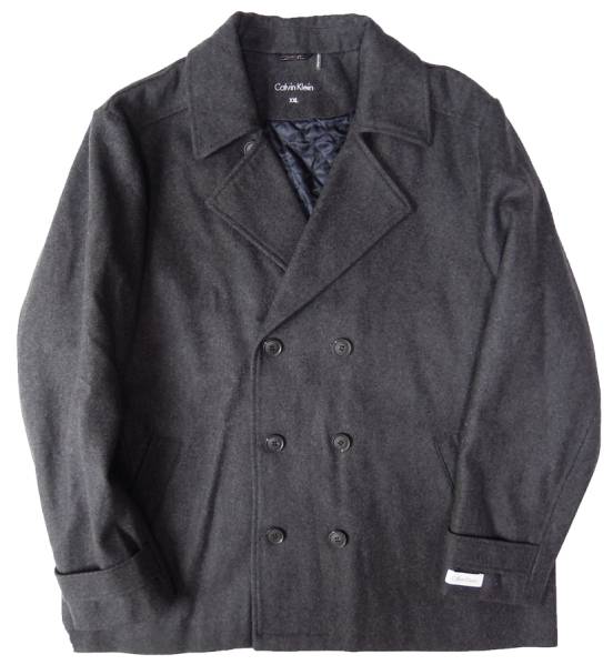新品 カルバンクライン ウール ピーコート 大きいXXL以上