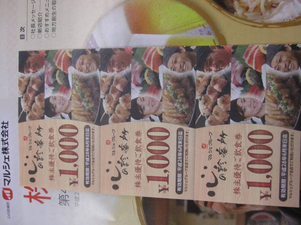 マルシェ株主優待券16000円（1000円×16）マルシェグループ