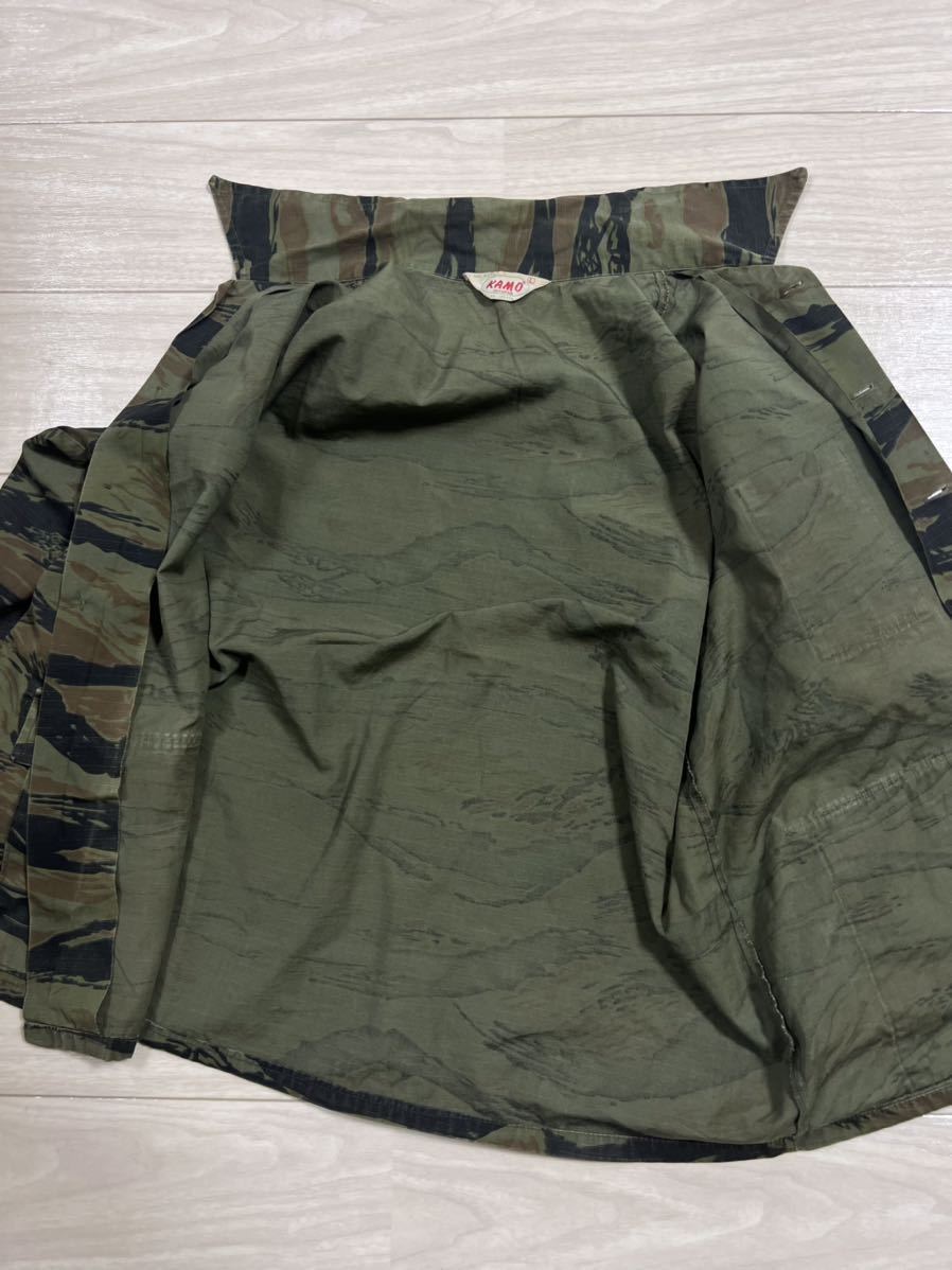 激レア VINTAGE USA製 ARMY タイガーカモ タイガーストライプ シャツ 