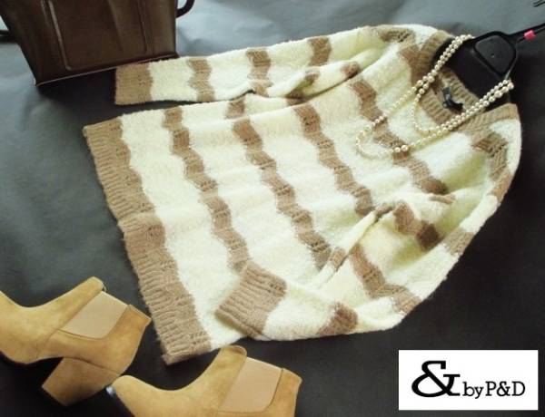 ＆ｂｙピンキー＆ダイアン　アルパカ混ボーダーニット