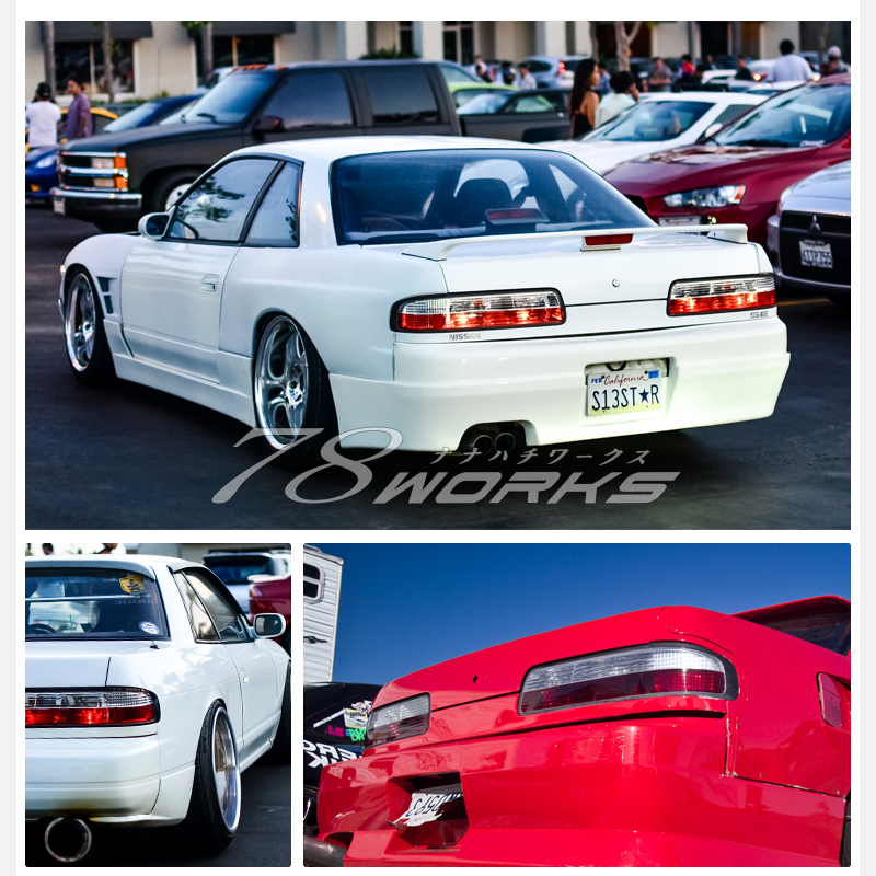 S13 シルビア テールランプ レッドクリアー 紅白 ドリフト クリスタル 