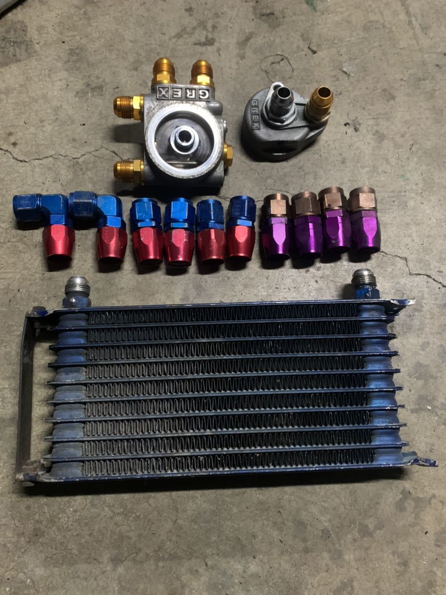 trust grex オイルクーラー エレメント移動キット サーモ s13 シルビア 