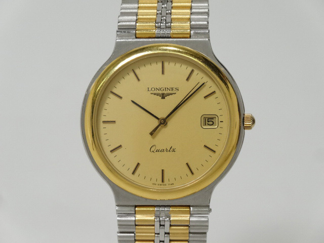 LONGINES ロンジン フラッグシップ スクエア コンビ クォーツ 腕時計 ロンジン フラッグシップ LONGINES メンズ腕時計 SS×GP L4.274.4.57.6