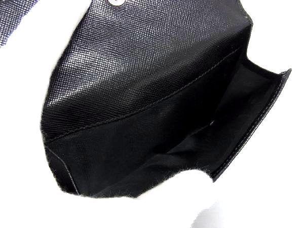 人気 美品 PRADA プラダ 二つ折り レザー シルバー金具 お札入れ 黒