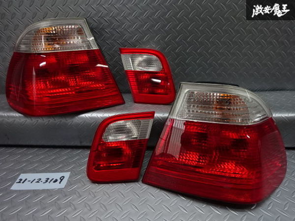 車 BMW 3シリーズ E46セダン用 テールランプ 赤 クリア 4個セット