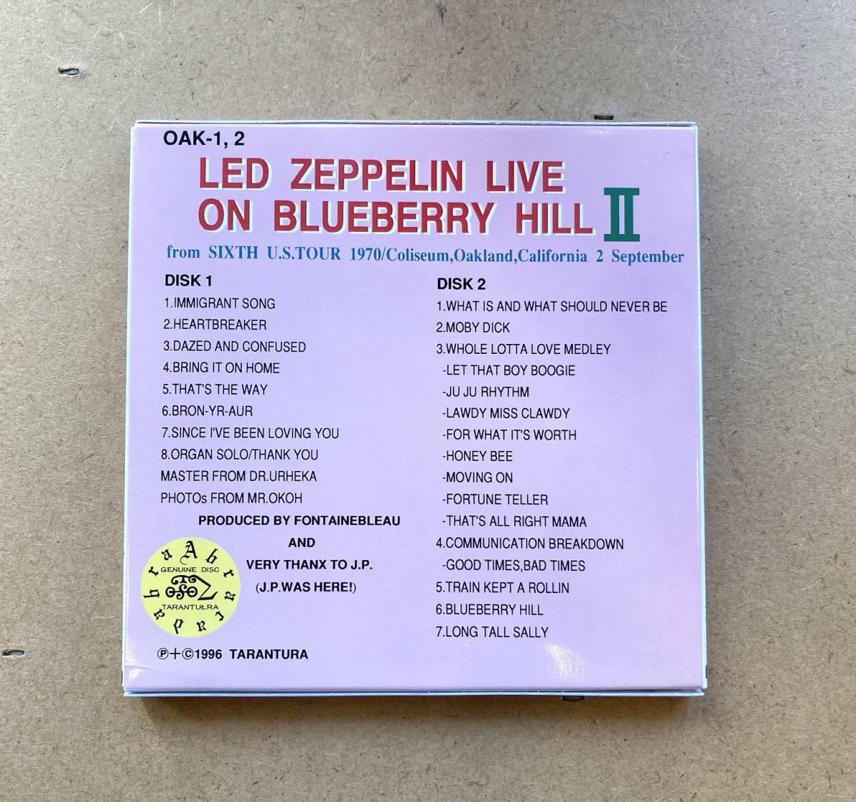 レッド ツェッペリン Led Zeppelin / Led Zeppelin Live On Blueberry 