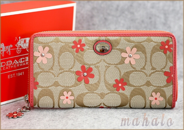 1円～COACH財布51339 デイジーシグネチャーフローラルプリント 