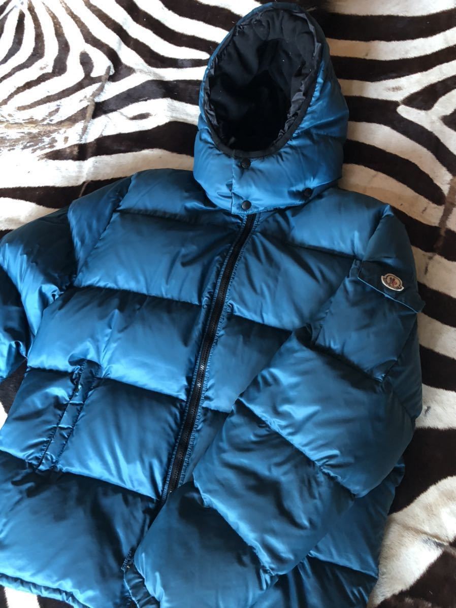 MONCLER ブラック ダウンジャケット 青タグ サイズ2 MONCLER Rodin黒 