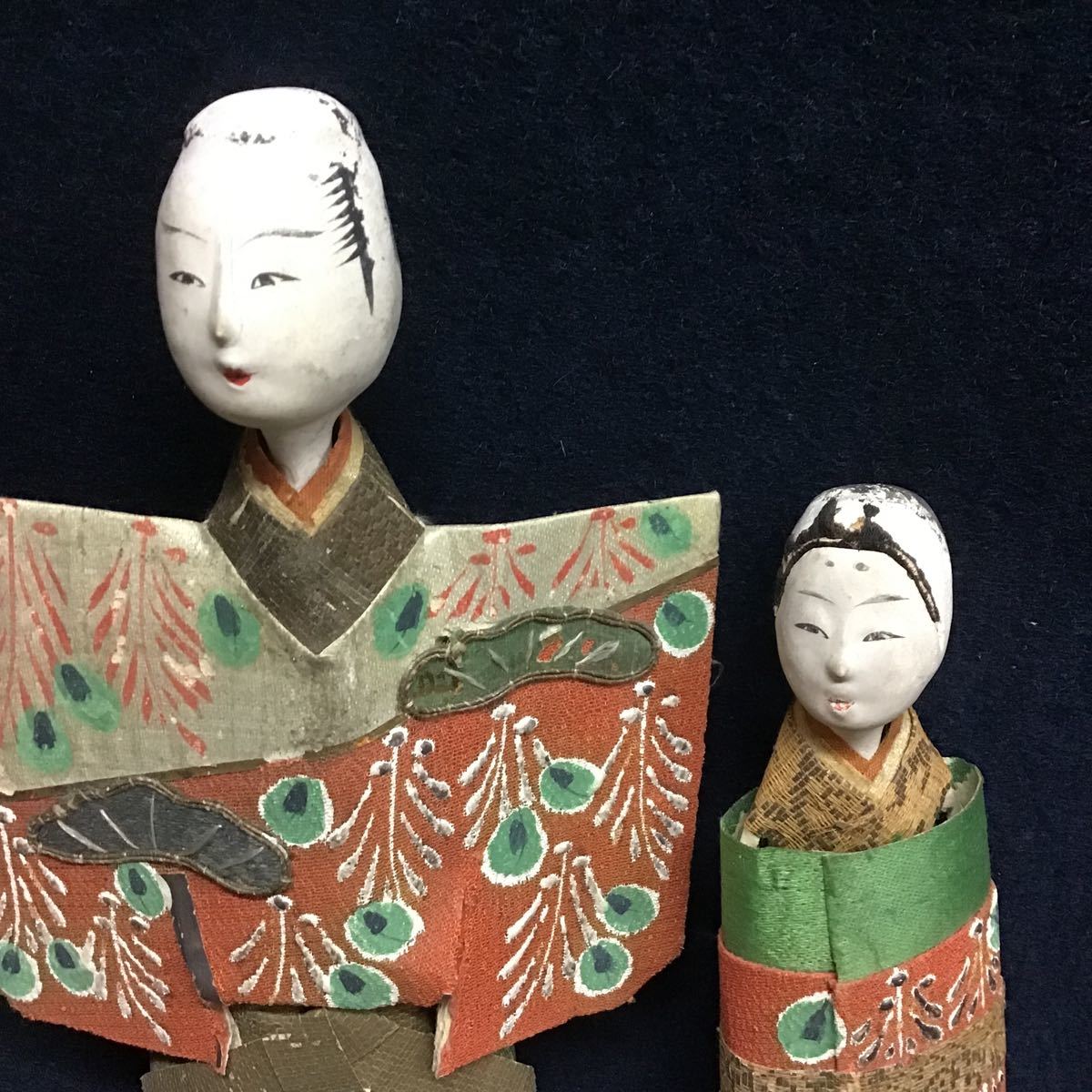 雛人形 幕末明治頃 お内裏様とお雛様 立ち雛 古裂 郷土玩具 風俗人形 