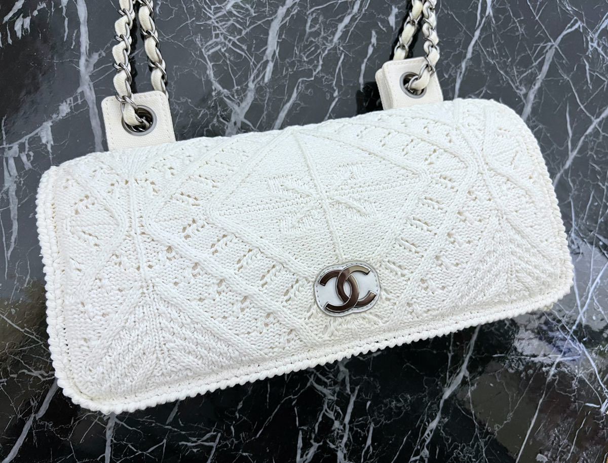 激レア&美品！ヴィンテージ シャネル ニット チェーンショルダーバッグ 