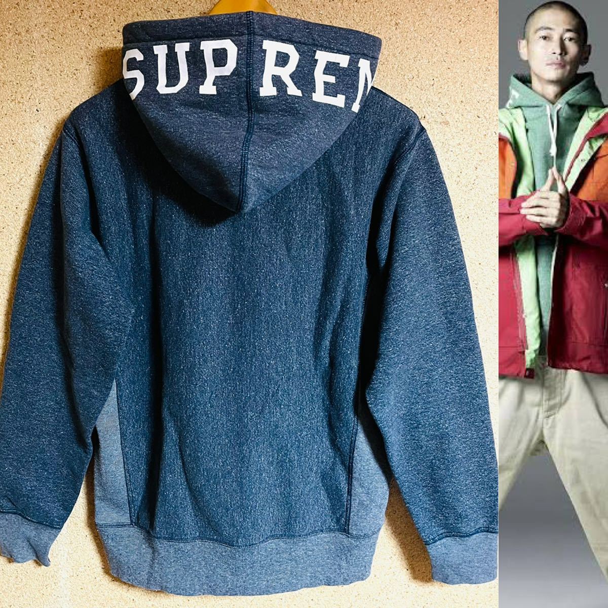 Supreme Veritas Hood Logo Pullover Hooded Sweatshirt Heather 