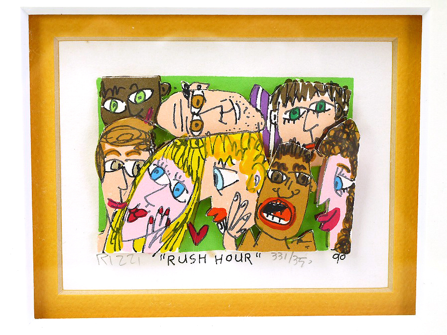 3Dシルクスクリーン Yahoo!オークション 真 HOUR□絵画 RUSH 版画 BIG