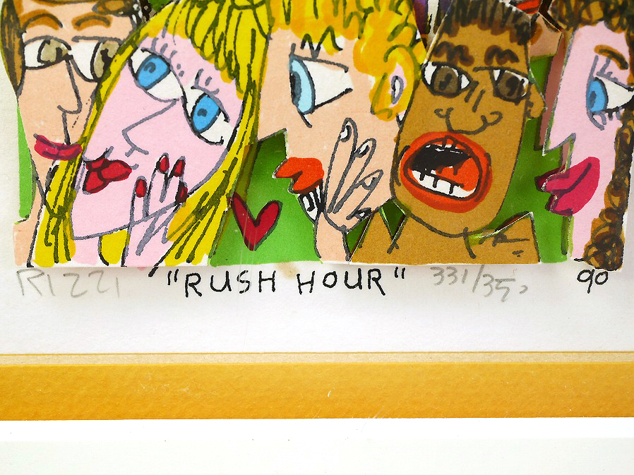 3Dシルクスクリーン Yahoo!オークション 真 HOUR□絵画 RUSH 版画 BIG