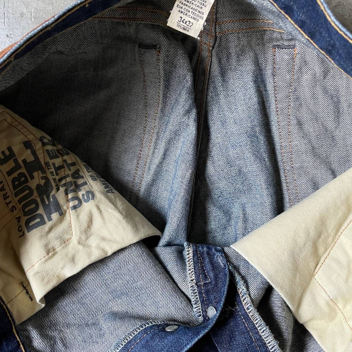古着】RRL ストレートデニム ダメージ ダブルアールエル USA W34/L32 