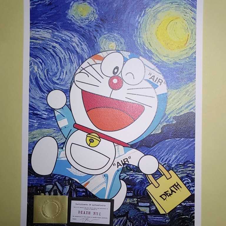 DEATH NYC 世界限定100枚 アートポスター ドラエもん GOGH ゴッホ 月夜