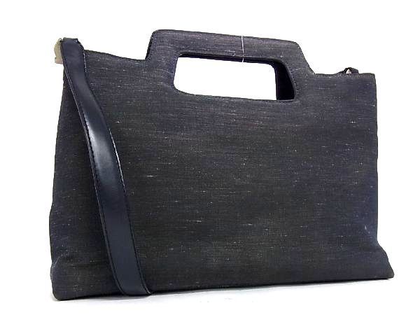 【新作入荷，新作】 1円 Salvatore Ferragamo フェラガモ AQ-21 0157 ガンチーニ キャンバス 2WAY ハンドバッグ ショルダー 肩掛け ダークグレー系 V3133fN(かばん、バッグ)｜売買されたオークション情報、yahooの商品情報を かばん、バッグ