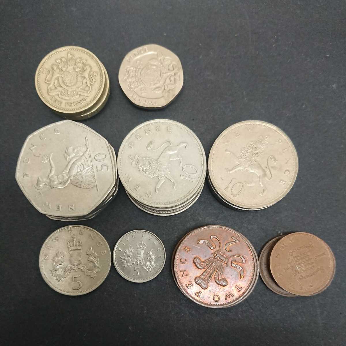 外国銭】イギリス ポンド ペンス 硬貨 1983 1985 20ペンス 1982 50 