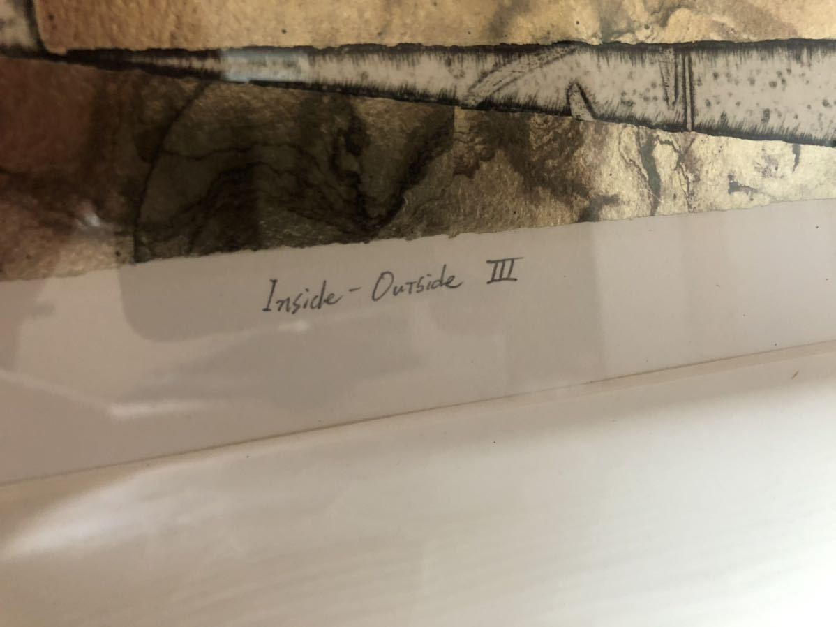 中澤慎一 銅版画 「inside-outsideⅢ」金箔銀箔 中古品 中澤慎一 銅版画 「inside-outsideⅢ」金箔銀箔 中古品