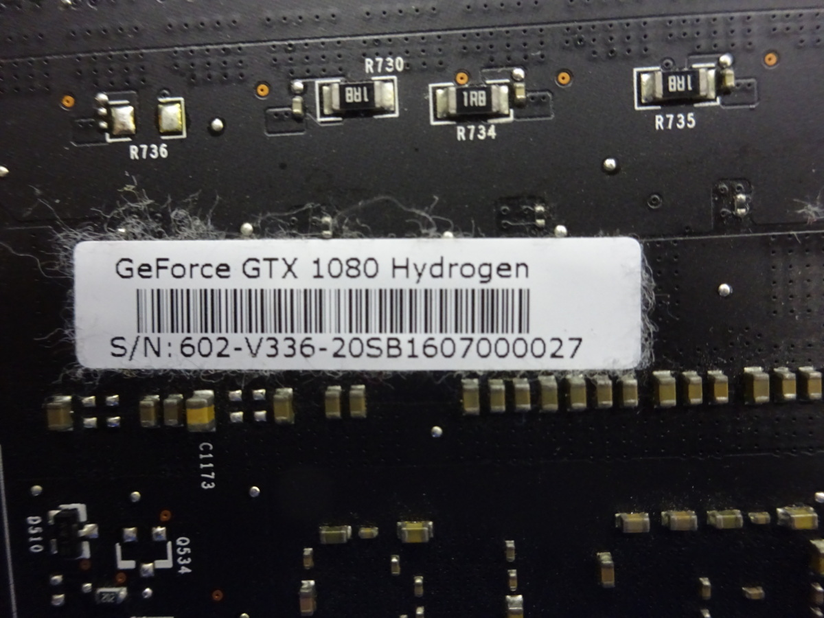 グラフィックボード MSI GeForce GTX1080 Hydrogen ジャンク P63193