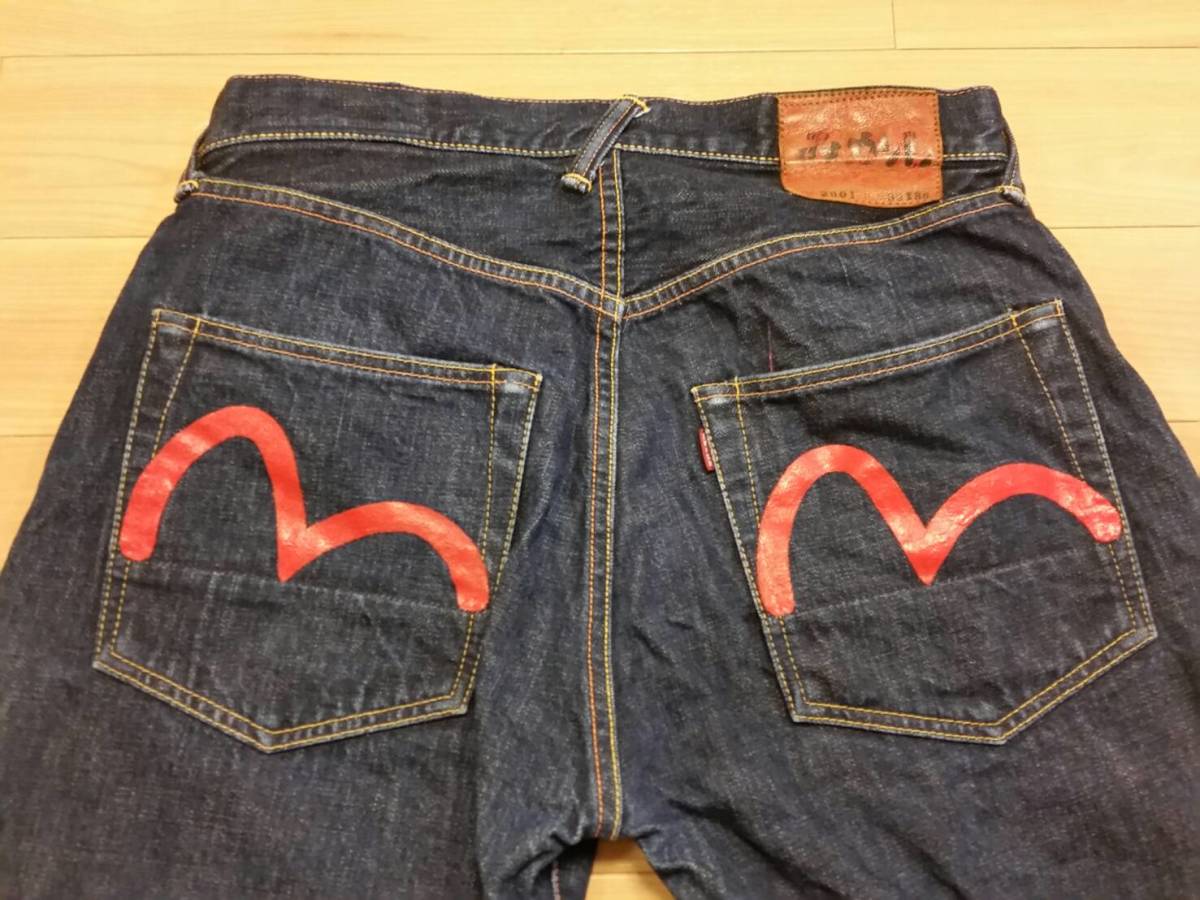 ◇◇ EVISU レア 限定 みかん Lot2001 W32 x L35 濃紺 検）エヴィス 