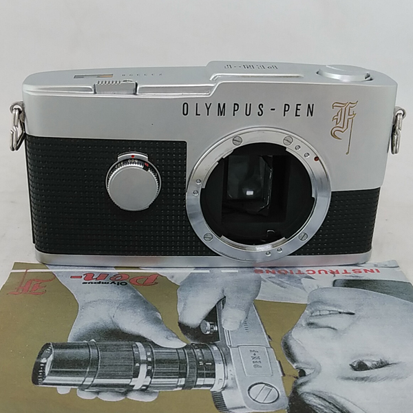 オリンパス OLYMPUS PEN-F 花文字F 38mm F1.8 メーター・ケース付